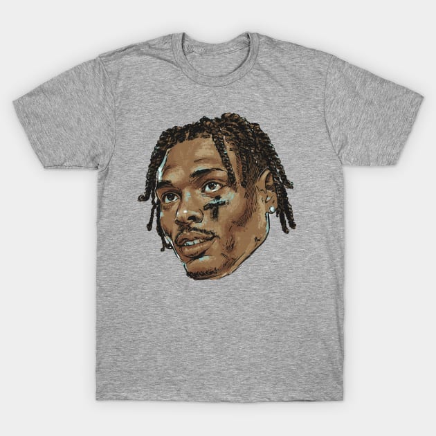 Jalen Ramsey Miami Portrait T-Shirt by danlintonpro